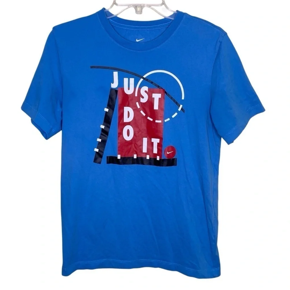 Nike Dri-fit Just Do It Blue and Red T-Shirt Size S Small